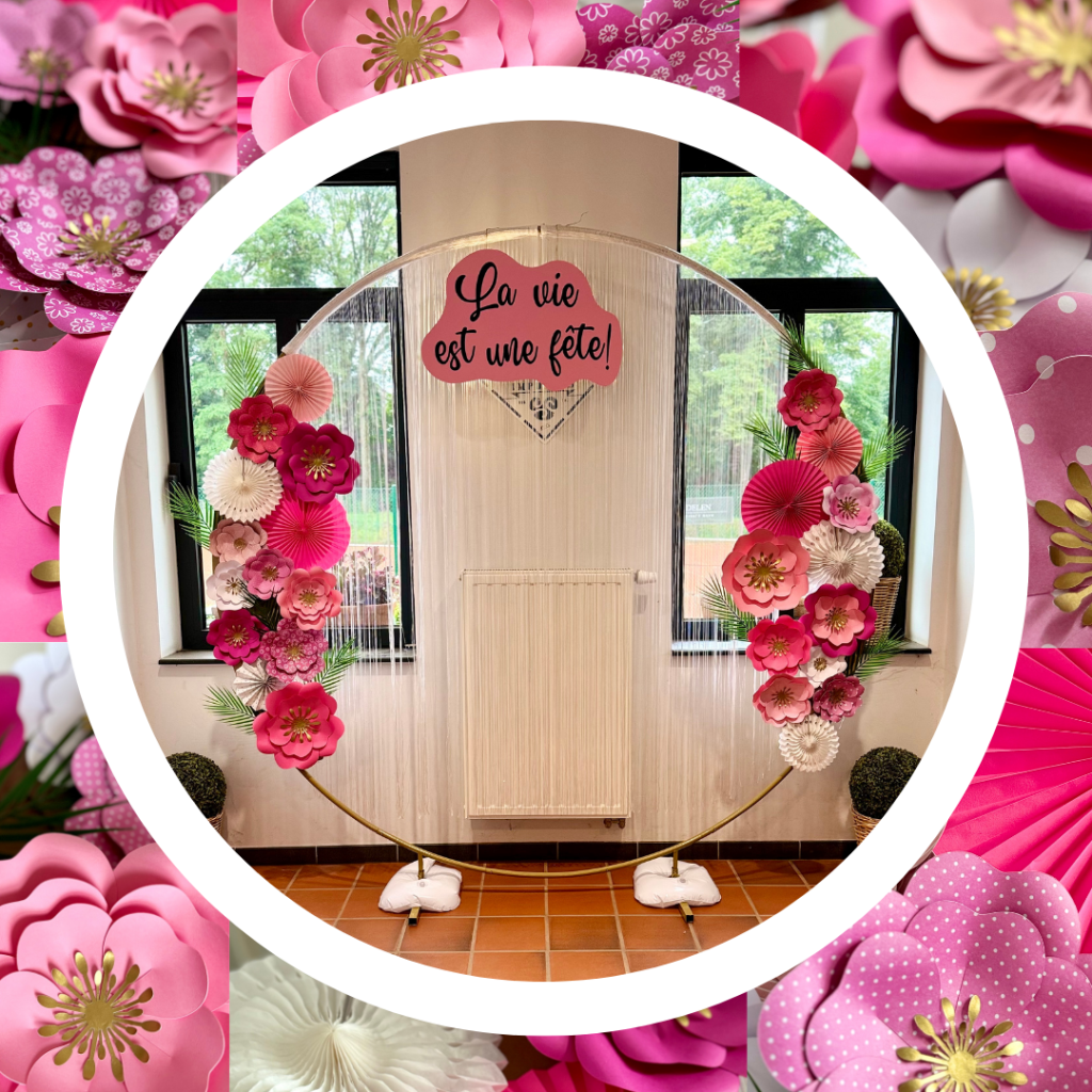 arche décorative - espace photo pour anniversaire, mariage, baptême, baby shower, fête de famille, fête d'entreprise,