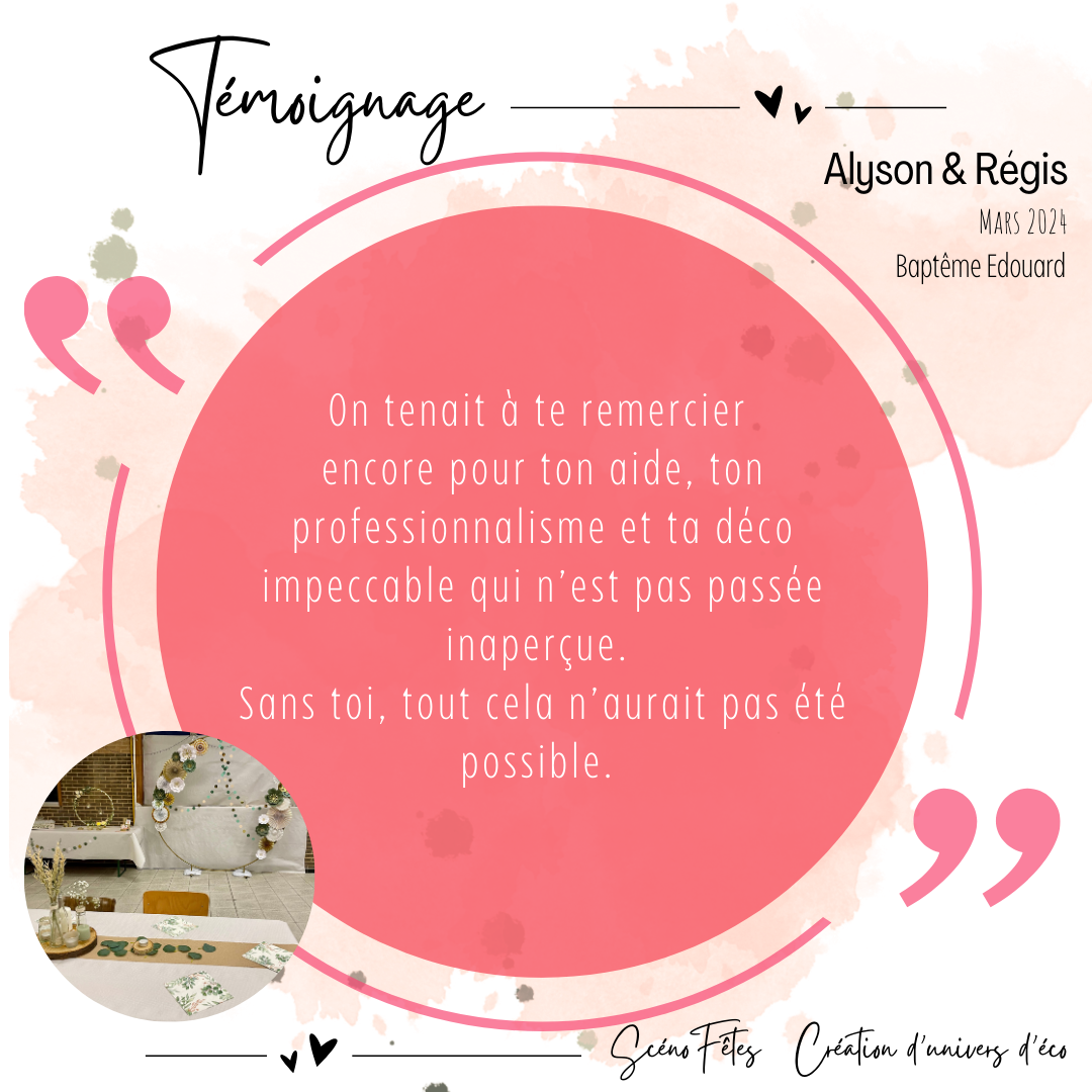 Décoration de salle fête Baptême Namur thème eucalyptus 