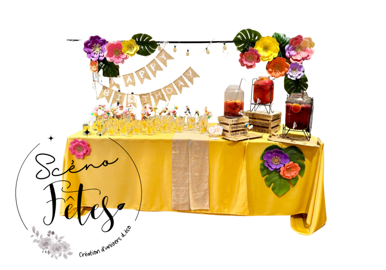 Décoration de table de cocktail réception Namur