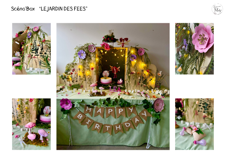 Décoration thème Jardin des fées Anniversaire enfant + chasse au trésor Namur