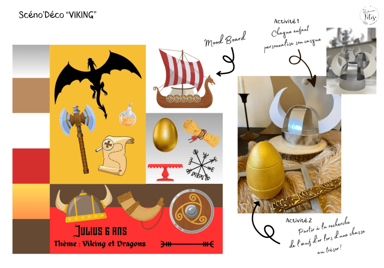Décoration thème Vikings Anniversaire enfant + chasse au trésor Namur