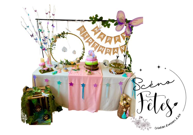Décoration thème fées Anniversaire enfant + chasse au trésor Namur