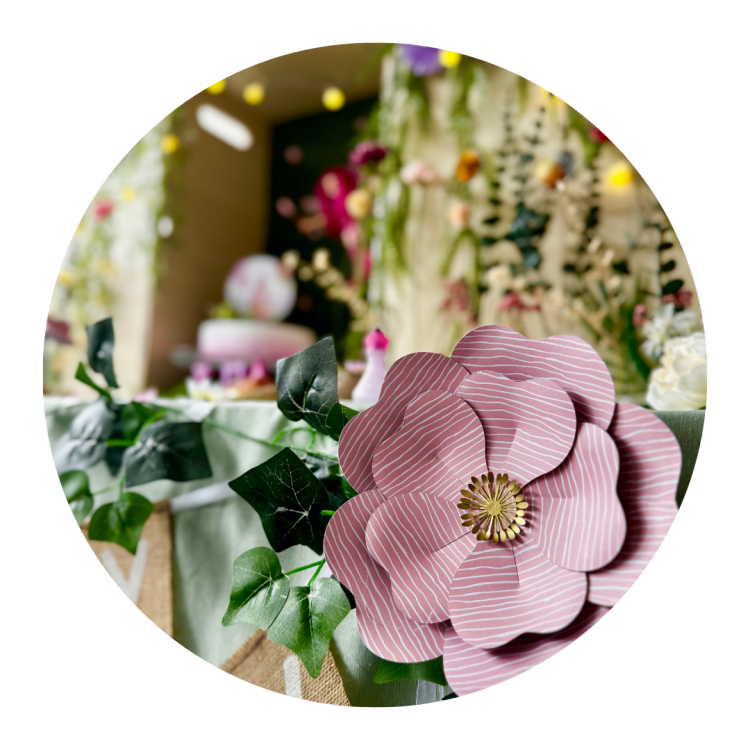 Décoration fête thématique - salle - réception -Namur-  écoresponsable - fée - anniversaire- baptême - Mariage- réception- fête famille - fête entreprise