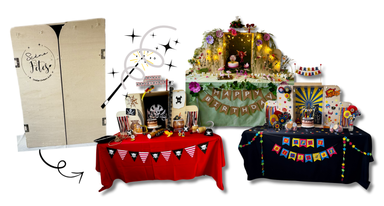 Scéno'Kids formule Anniversaire enfant originale fête à thème Kit créatif chasse au trésor  