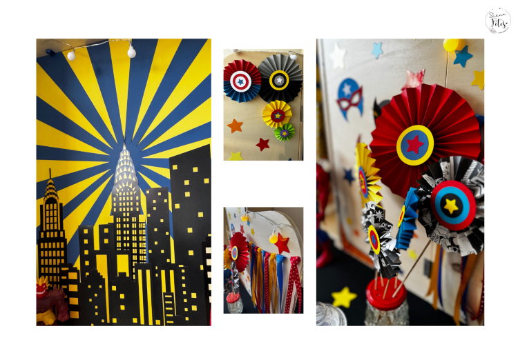 Scéno'Box SUPER HEROS  Décoration anniversaire enfants fête a thème Namur