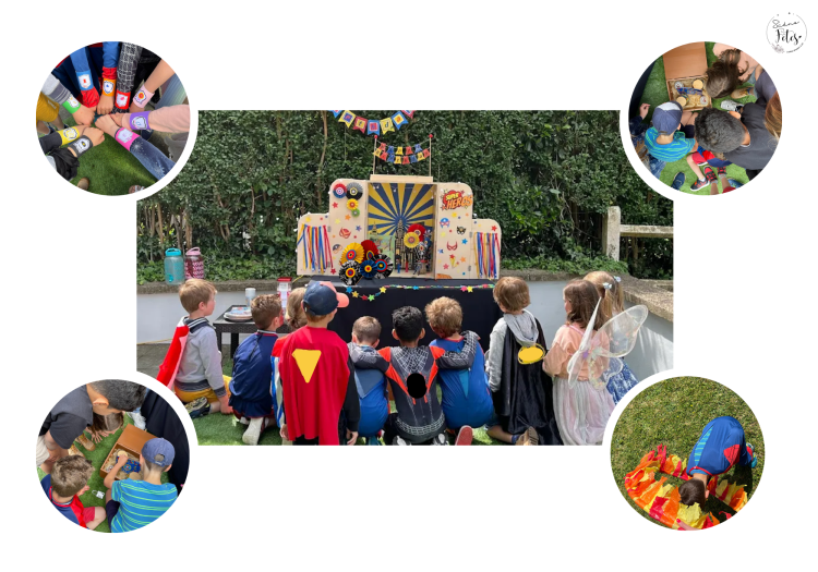 Scéno'Box SUPER HEROS  Décoration anniversaire enfants fête a thème Namur chasse au trésor kit créatif