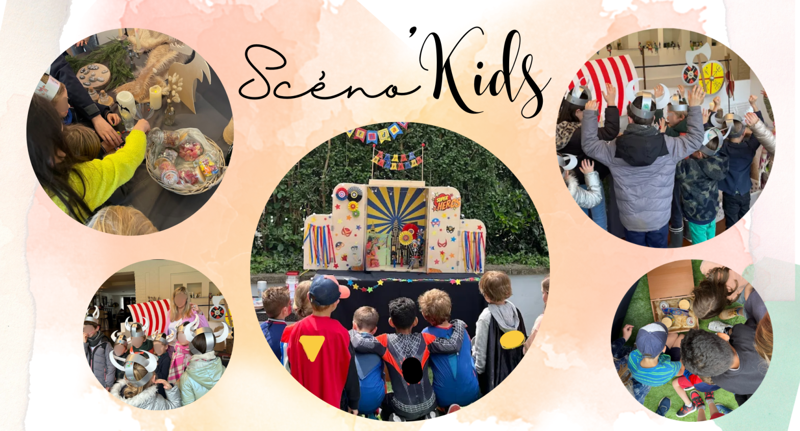 Scéno'Kids formule anniversaire enfant décoration thématique tout en un kit clé en main chasse au trésor kit créatif Namur