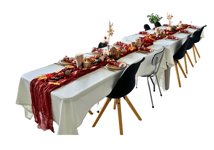 Table décorée automne location de décoration 