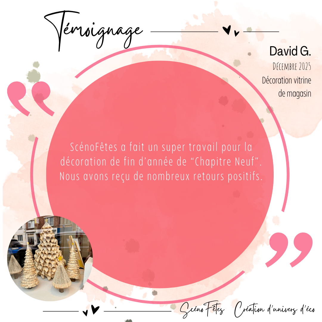 Décoration de vitrine de magasin décorations écoresponsables personnalisées
fête de fin d'année 