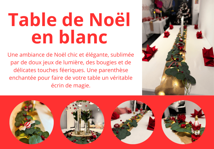 Location de décoration pour une table Noel Namur Christmas