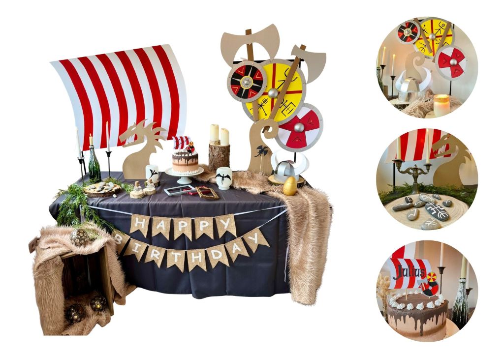 Scéno'Kids formule Anniversaire enfant originale table décorée location de décoration fête à thème licorne, pirates, super héros, vikings, fées, Kit créatif chasse au trésor  à Namur Wallonie et alentours fête écoresponsable